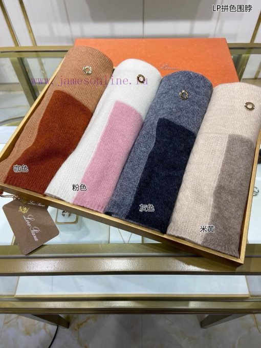 The new Loro Piana Beef LP Color blocked Multi functional Neck allows you to wrap it as you 0bi03nis - Image 12