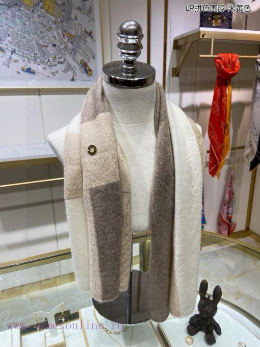The new Loro Piana Beef LP Color blocked Multi functional Neck allows you to wrap it as you c599duzu - Image 9