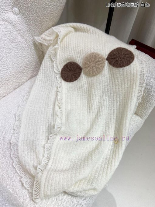 New Loro Piana Cattle LP Embroidered Lace Neck Multi functional Neck, can be wrapped as you m0b1haj2 - Image 23