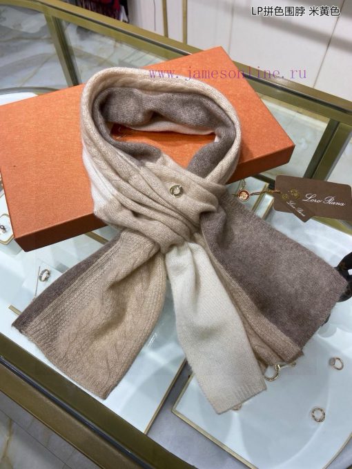 The new Loro Piana Beef LP Color blocked Multi functional Neck allows you to wrap it as you c599duzu - Image 15