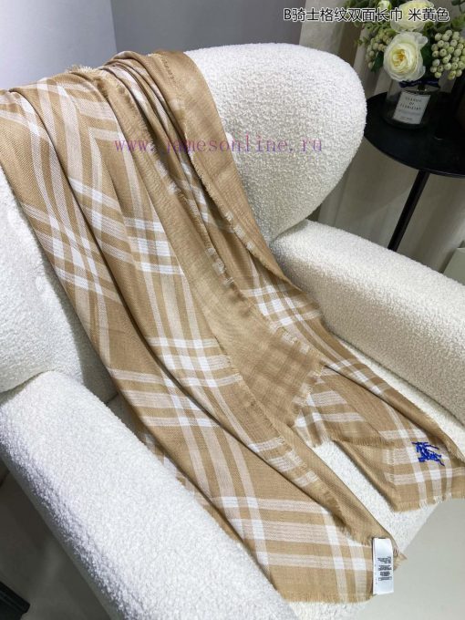 New bling bling Burberry unisex B knight plaid double-sided long scarf is the hard product, v2arazhq - Image 11
