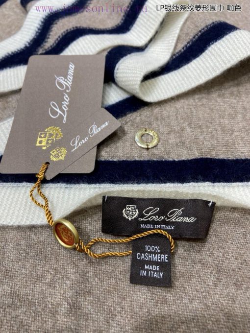 The popular Yana LP silver striped diamond shaped scarf triangle scarf is luxurious in termsjr3cc2al - Image 18