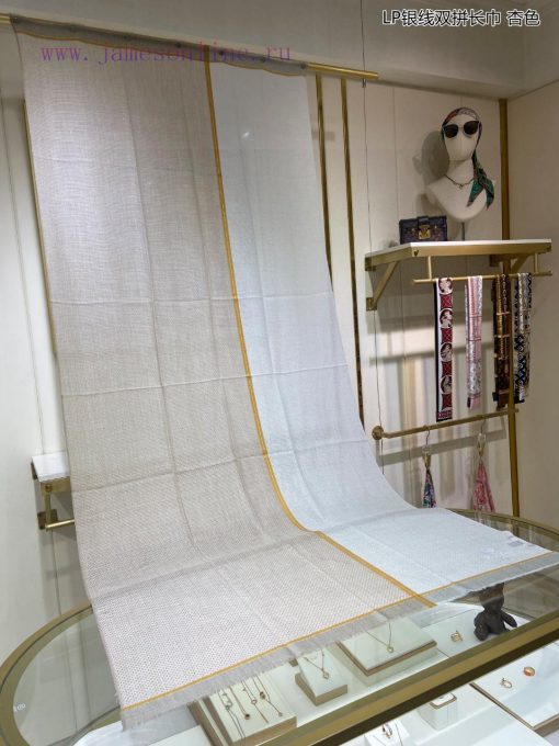 LP premium original single LP silver thread double splicing long scarf ️ High end product ️ ybtlmmaq - Image 3