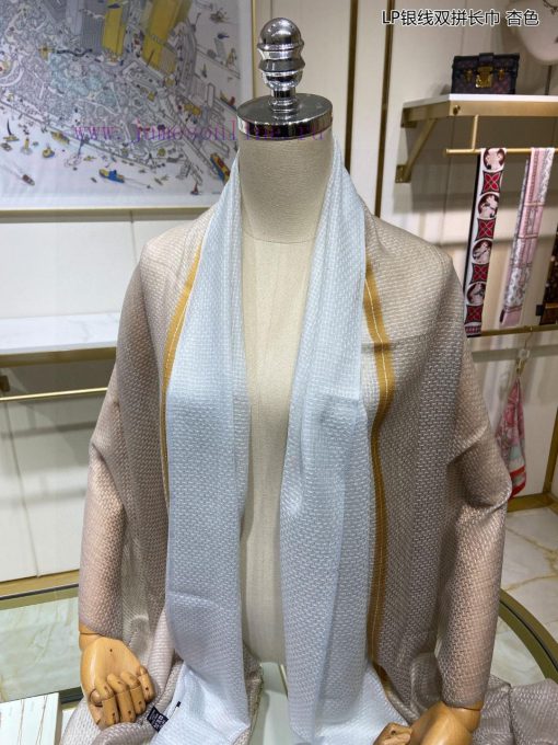 LP premium original single LP silver thread double splicing long scarf ️ High end product ️ ybtlmmaq - Image 7
