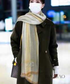 Top of the line stunning double C color striped lightweight long scarf Chanel stunning versagek3nfth