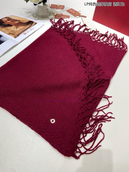 The new Loro Piana Cattle LP solid color tassel shawl is a multifunctional shawl that can belqscpuz6 - Image 19