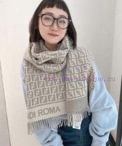 Explosive FEN/DIFF Roman logo double-sided long scarf official website updated synchronouslyxrebesuo