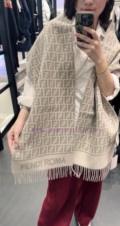 Explosive FEN/DIFF Roman logo double-sided long scarf official website updated synchronouslyxrebesuo - Image 3