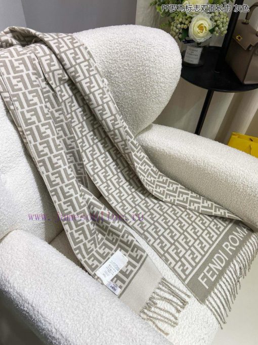 Explosive FEN/DIFF Roman logo double-sided long scarf official website updated synchronouslyxrebesuo - Image 13