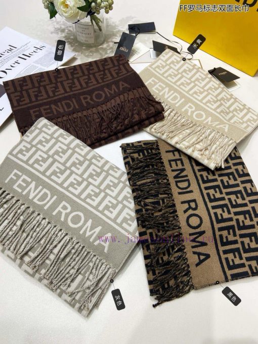 Explosive FEN/DIFF Roman logo double-sided long scarf official website updated synchronouslyxrebesuo - Image 17
