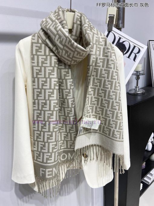 Explosive FEN/DIFF Roman logo double-sided long scarf official website updated synchronouslyxrebesuo - Image 22