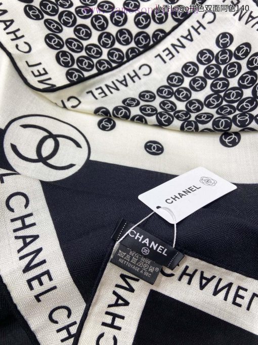 High end customized Chanel double-sided same color cashmere square scarf Chanel Logo color mcblmtxpf - Image 9