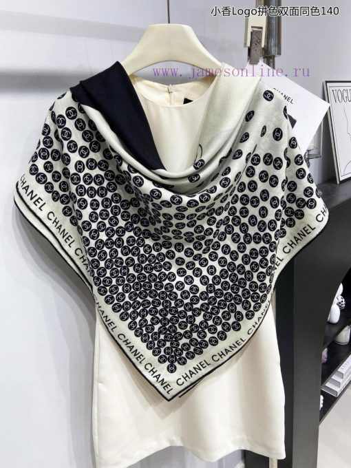 High end customized Chanel double-sided same color cashmere square scarf Chanel Logo color mcblmtxpf - Image 11