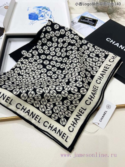 High end customized Chanel double-sided same color cashmere square scarf Chanel Logo color mcblmtxpf - Image 15