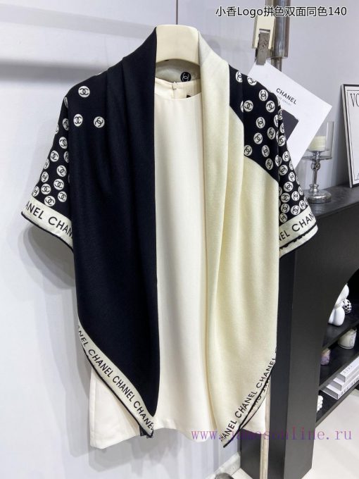 High end customized Chanel double-sided same color cashmere square scarf Chanel Logo color mcblmtxpf - Image 23