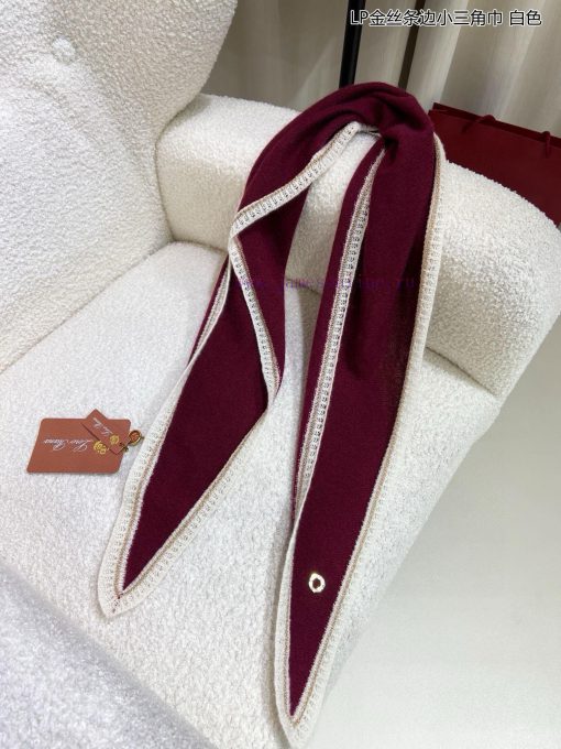 Loro Piana Beef LP Golden Thread Edge Small Triangle Scarf is a fashionable, noble and populfsrqg2v0 - Image 20