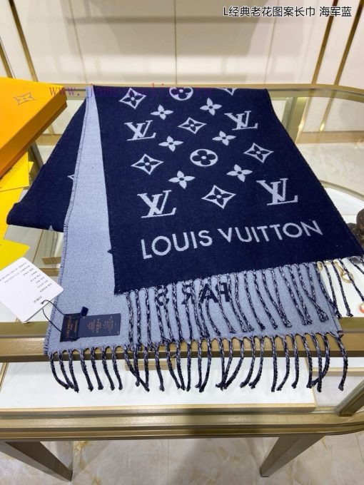 High end custom Louis Vuitton L classic floral pattern long scarf original 11 customization,id1b3ytt - Image 21