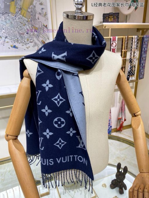 High end custom Louis Vuitton L classic floral pattern long scarf original 11 customization,id1b3ytt - Image 25