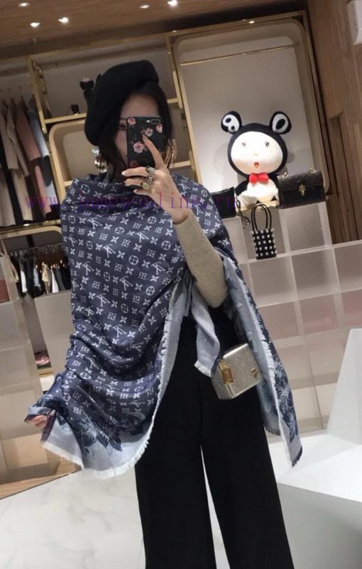 High end customized genuine praise for L Silver Thread Lace Square Scarf 140 Cashmere Square7x25790r