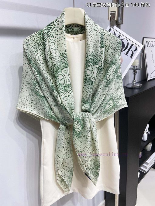 High end customized Celine CL Starry Sky Double sided Same color Square Scarf 140 is recommepa8v5z9v - Image 20