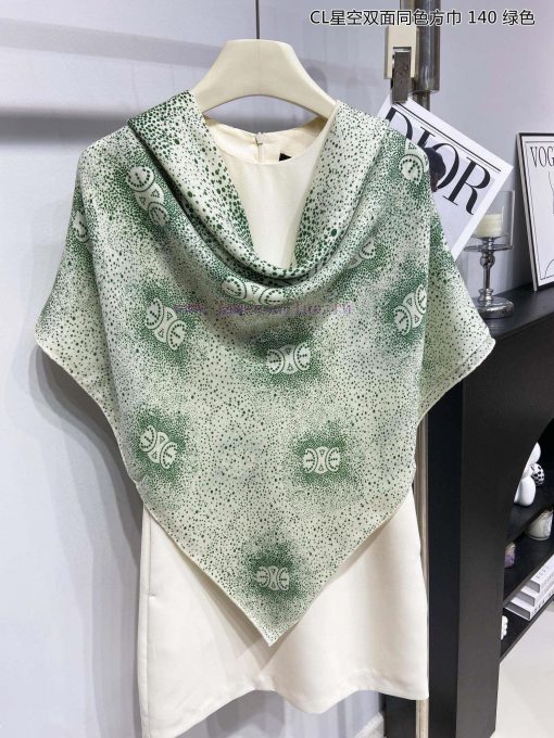 High end customized Celine CL Starry Sky Double sided Same color Square Scarf 140 is recommepa8v5z9v - Image 21