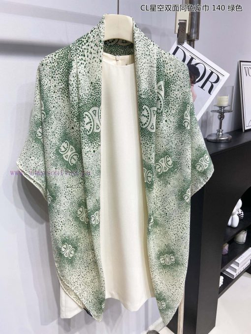 High end customized Celine CL Starry Sky Double sided Same color Square Scarf 140 is recommepa8v5z9v - Image 22
