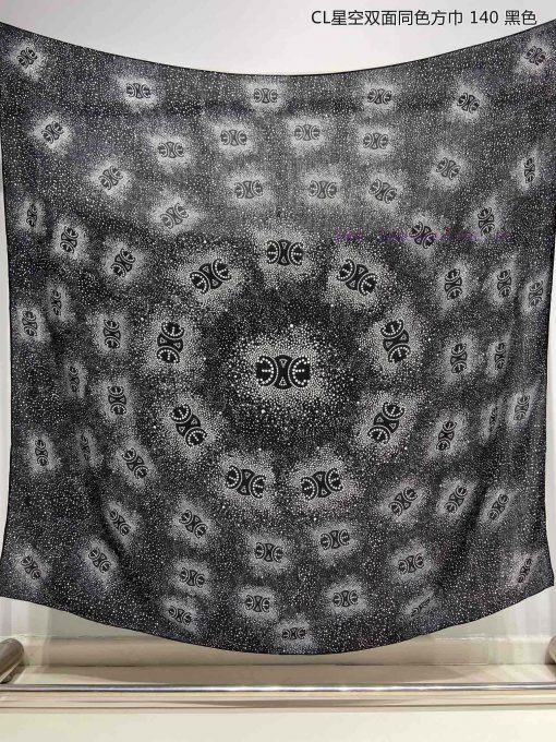 High end customized Celine CL Starry Sky Double sided Same color Square Scarf 140 is recommefptwjd6a - Image 4