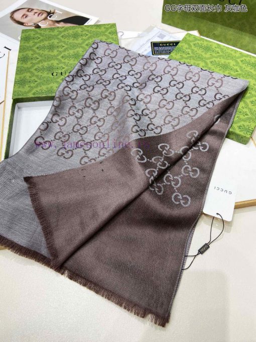 Gucci classic shawl GG letter double-sided long scarf G evergreen tree style, unisex and suiv19pv0me - Image 4