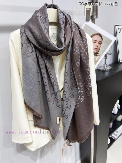 Gucci classic shawl GG letter double-sided long scarf G evergreen tree style, unisex and suiv19pv0me - Image 6