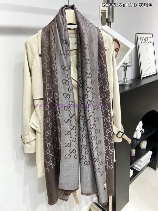 Gucci classic shawl GG letter double-sided long scarf G evergreen tree style, unisex and suiv19pv0me - Image 20