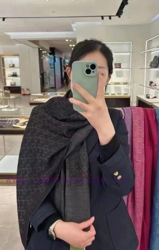 Gucci classic shawl GG letter double-sided long scarf G evergreen tree style, unisex and suikupjkc8v - Image 2