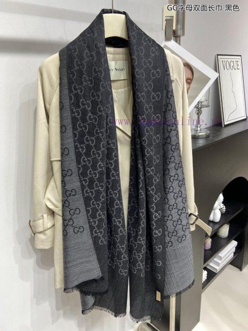 Gucci classic shawl GG letter double-sided long scarf G evergreen tree style, unisex and suikupjkc8v - Image 9