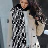 Explosive FEN/DI Double F Old Flower Double Layer Long Scarf Double Layer Jacquard Knitted, sna6fmcp
