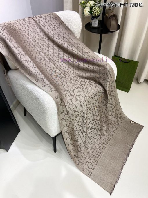 Gucci classic shawl GG letter double-sided long scarf G evergreen tree style, unisex and suixki92358 - Image 21