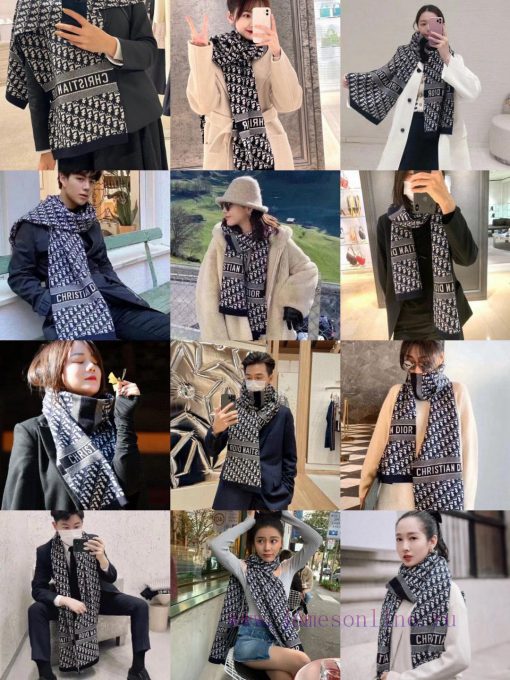Explosive D Home D Old Flower Bar Pattern Long Scarf Jacquard Knitted, Made of Pure Cashmerevq06tncl - Image 2