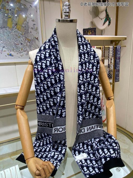 Explosive D Home D Old Flower Bar Pattern Long Scarf Jacquard Knitted, Made of Pure Cashmerevq06tncl - Image 8