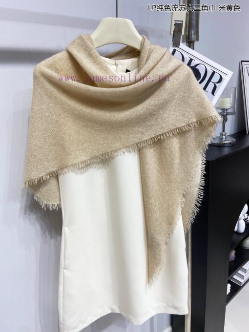 Piana LP Solid Color Tassel Large Triangle Scarf LP Cashmere Family, the new aristocrat in t0egqudf7 - Image 6