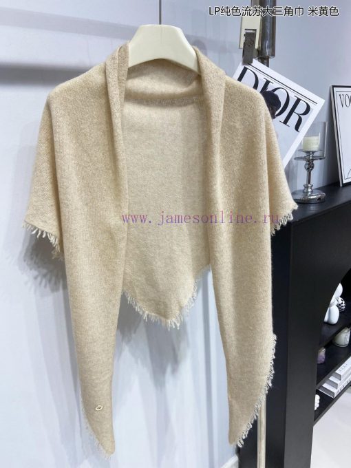 Piana LP Solid Color Tassel Large Triangle Scarf LP Cashmere Family, the new aristocrat in t0egqudf7 - Image 9
