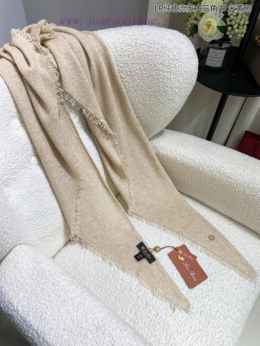Piana LP Solid Color Tassel Large Triangle Scarf LP Cashmere Family, the new aristocrat in t0egqudf7 - Image 11