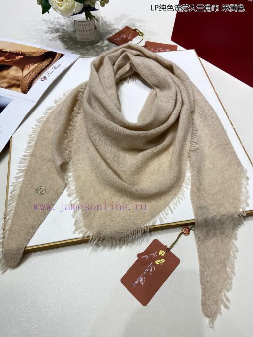 Piana LP Solid Color Tassel Large Triangle Scarf LP Cashmere Family, the new aristocrat in t0egqudf7 - Image 12