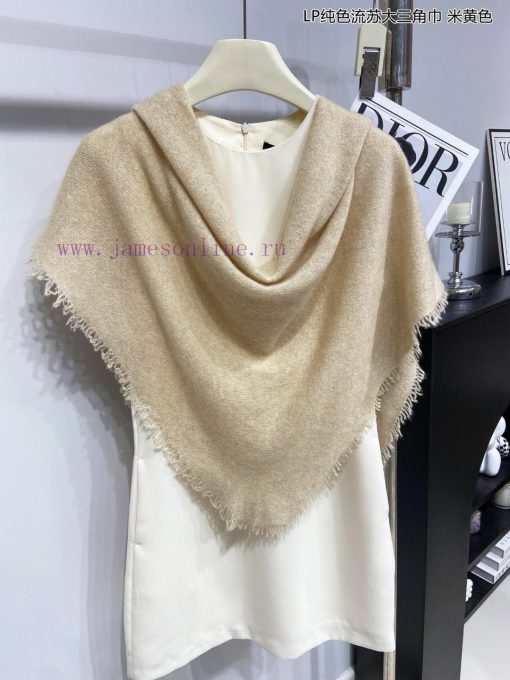 Piana LP Solid Color Tassel Large Triangle Scarf LP Cashmere Family, the new aristocrat in t0egqudf7 - Image 19