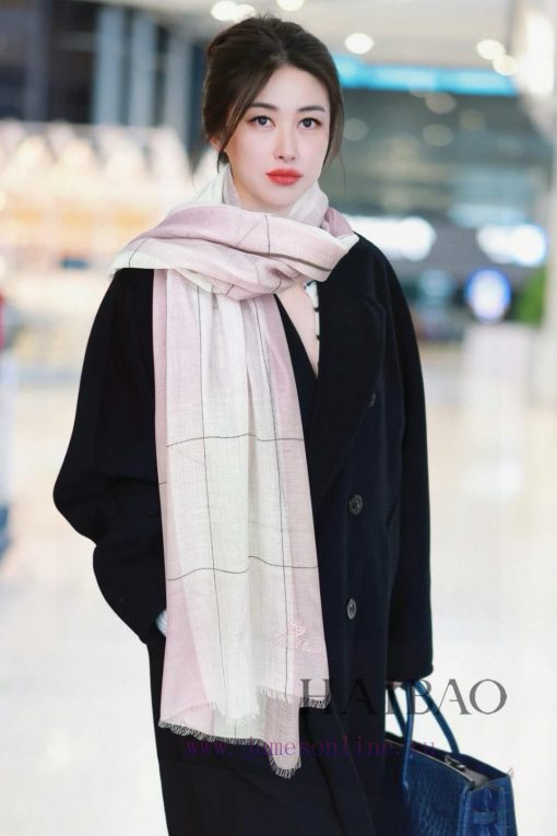 LP premium original single LP lightweight interlaced plaid long scarf ️ high cutting-edge pruds4yert