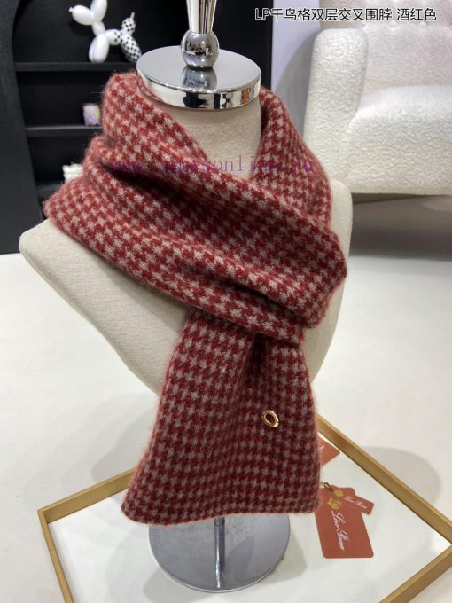 New Loro Piana Cattle LP Thousand Bird Grid Double layered Cross shaped Multi functional Scadpckrexa - Image 4