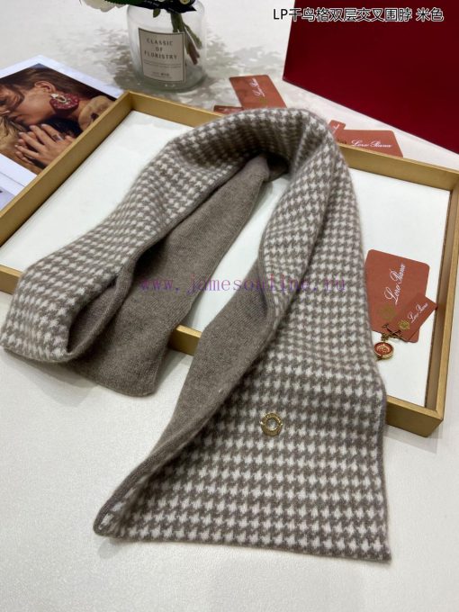 New Loro Piana Cattle LP Thousand Bird Grid Double layered Cross shaped Multi functional Scacxefya26 - Image 4