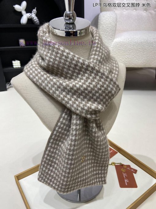 New Loro Piana Cattle LP Thousand Bird Grid Double layered Cross shaped Multi functional Scacxefya26 - Image 5