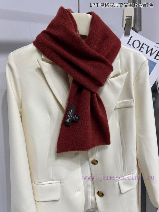 New Loro Piana Cattle LP Thousand Bird Grid Double layered Cross shaped Multi functional Scadpckrexa - Image 6