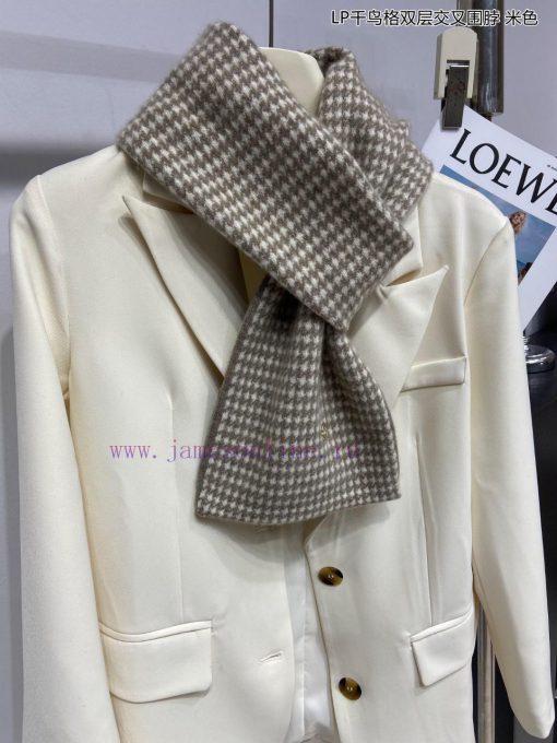 New Loro Piana Cattle LP Thousand Bird Grid Double layered Cross shaped Multi functional Scacxefya26 - Image 11