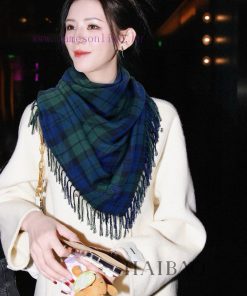 LP premium original single Christmas exclusive LP plaid fringe square scarf 110 ️ High end p4nzc2066