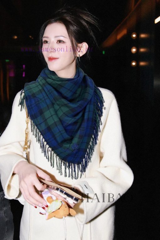 LP premium original single Christmas exclusive LP plaid fringe square scarf 110 ️ High end p4nzc2066