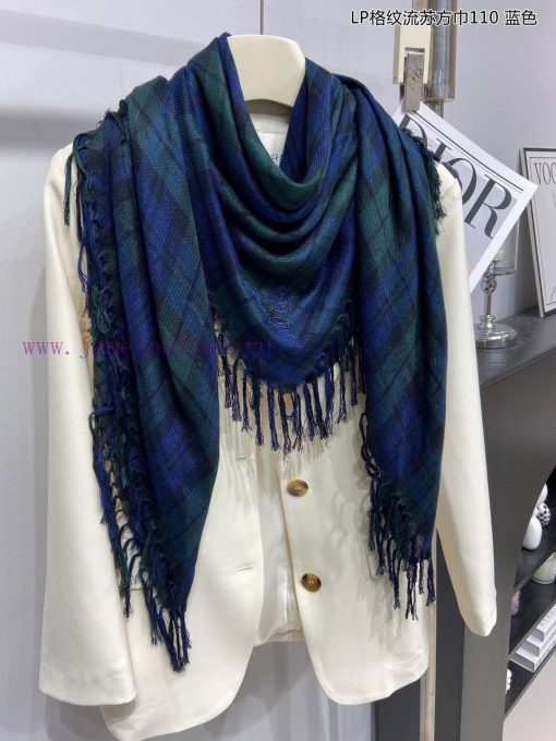 LP premium original single Christmas exclusive LP plaid fringe square scarf 110 ️ High end p4nzc2066 - Image 5